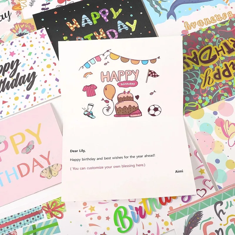 1 Pcs Random Style Personalized Birthday Greeting Card Jersey