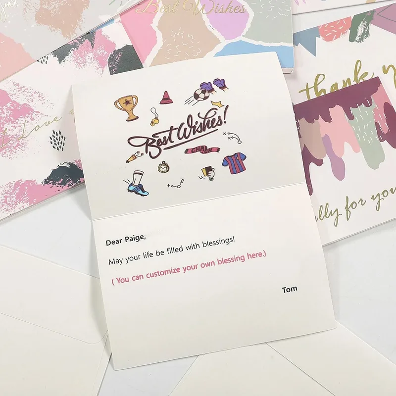 1 Pcs Random Style Personalized Message Greeting Card Jersey