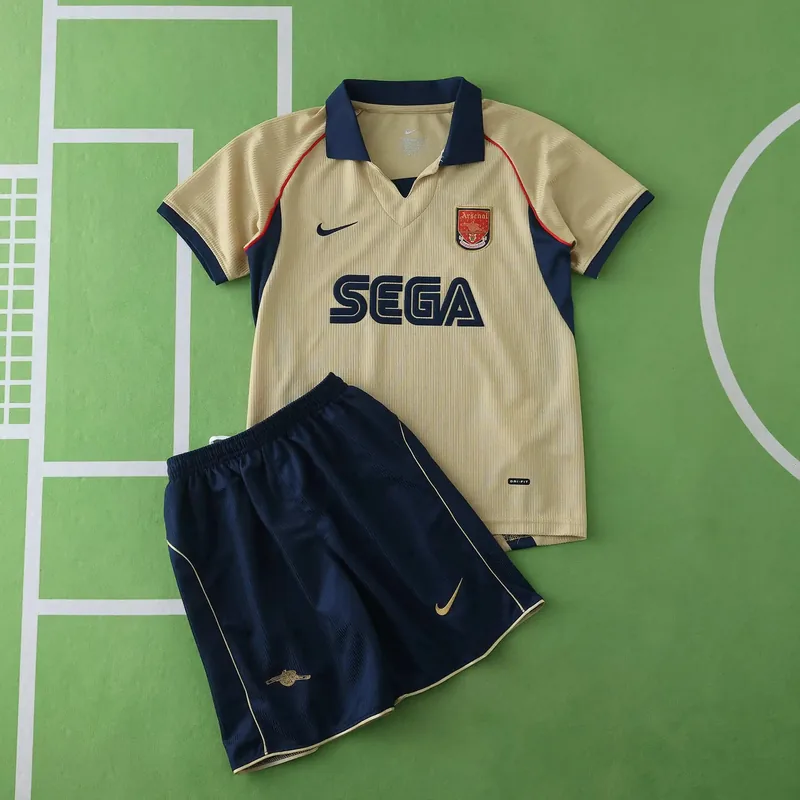 2001/02 Arsenal Away Kids Jersey Kit (Fan Version)