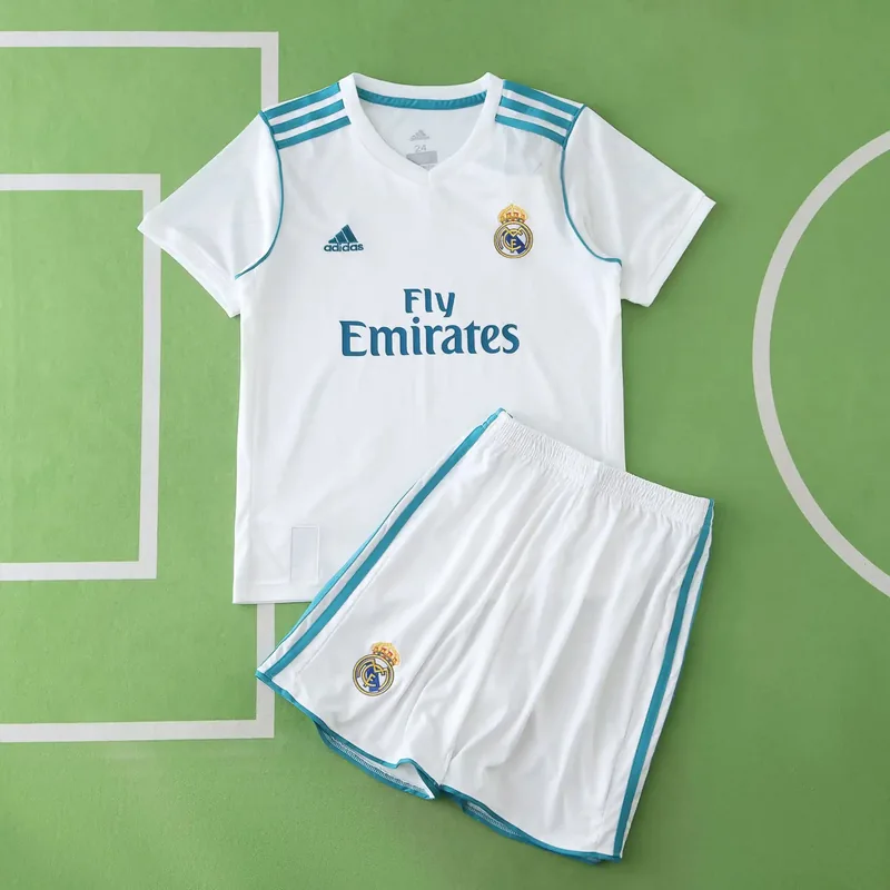 2017/18 Real Madrid Home Kids Jersey Kit (Fan Version)