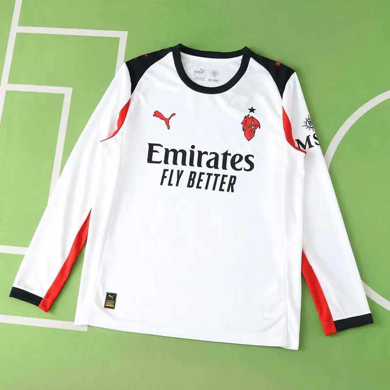 2025/26 AC Milan Away Long Sleeve Jersey (Fan Version)