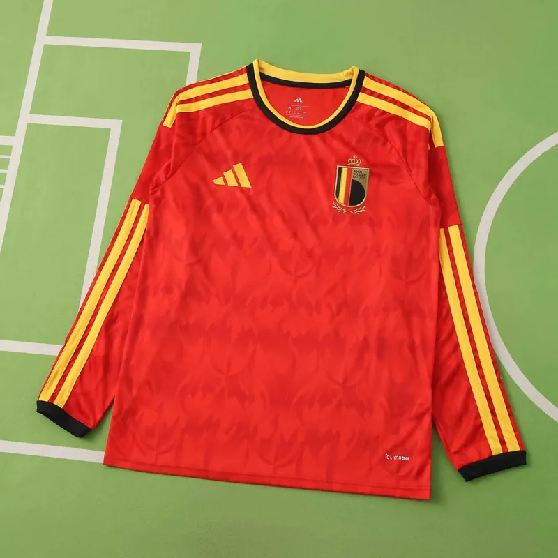 2025/26 Belgium Home Long Sleeve Jersey (Fan Version)