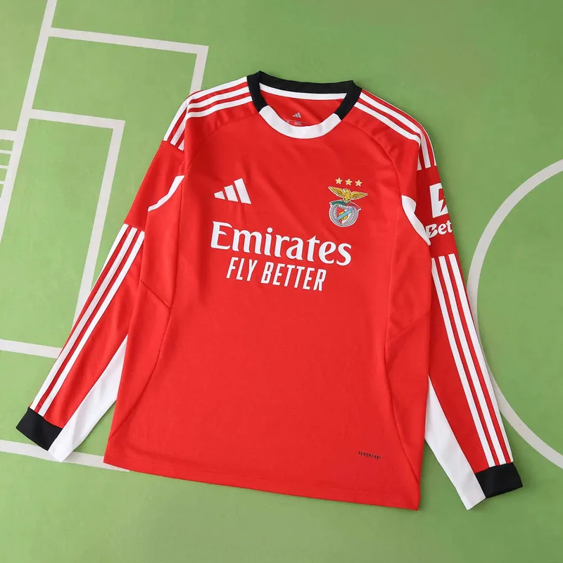 2025/26 Benfica Home Long Sleeve Jersey (Fan Version)