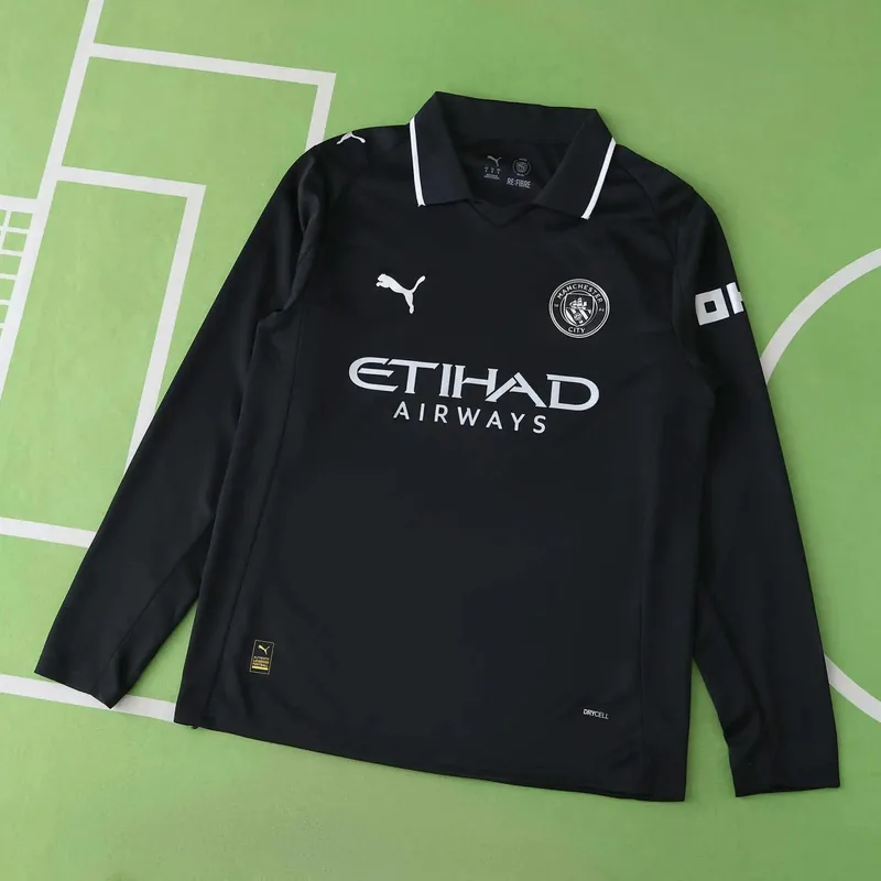 2025/26 Manchester City Away Long Sleeve Jersey (Fan Version)