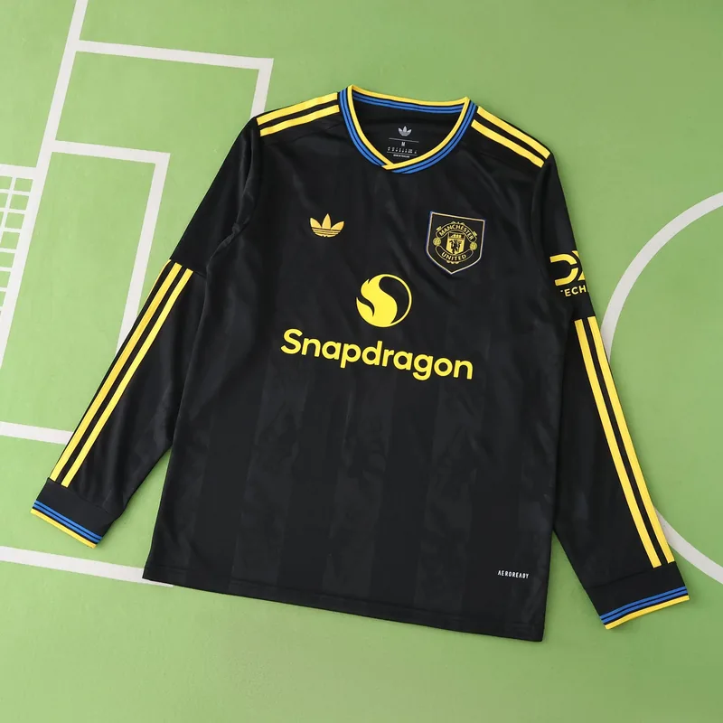 2025/26 Manchester United Third Away Long Sleeve Jersey (Fan Version)