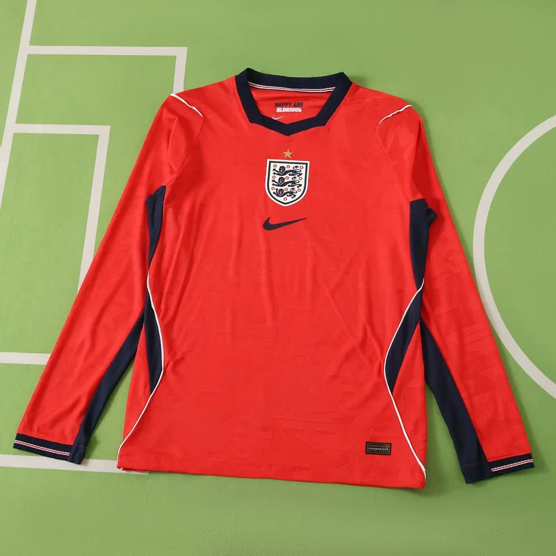 2026 England Away Long Sleeve Jersey (Player Version)
