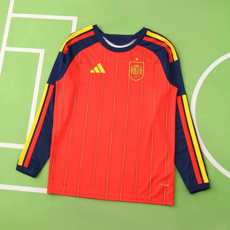 2026 Spain Home Long Sleeve Jersey (Player Version)
