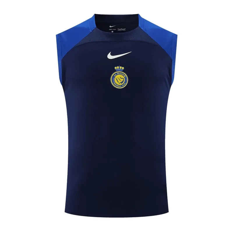 Al Nassr 2023 Pre Match Sleeveless Top 24 Blue Black Jersey