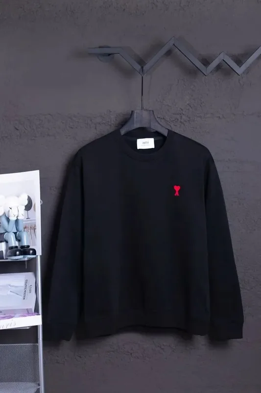 Ami Paris Black Hoodie Women Ver.B
