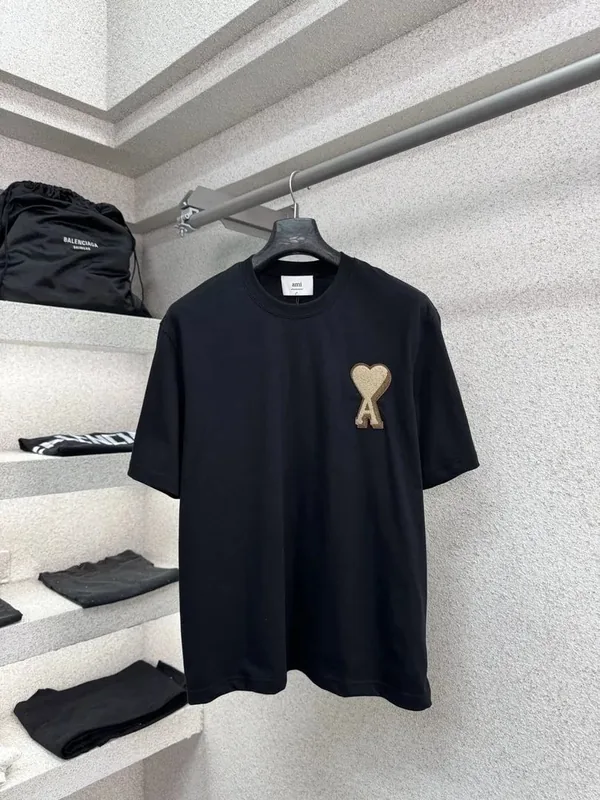 Ami Paris Black T-Shirt Ver.A