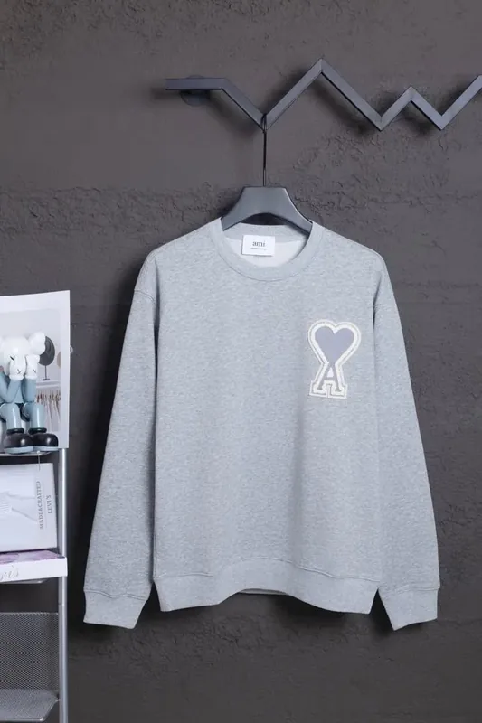 Ami Paris Gray Hoodie Women Ver.A