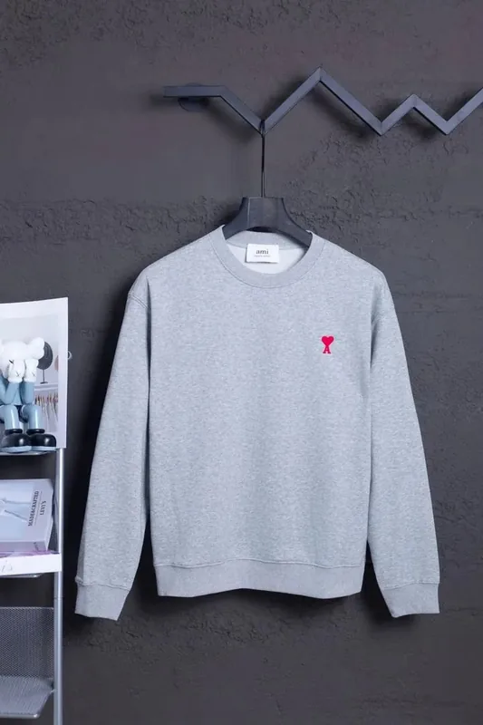 Ami Paris Gray Hoodie Women Ver.A