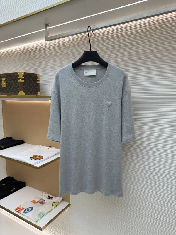 Ami Paris Gray T-Shirt Women