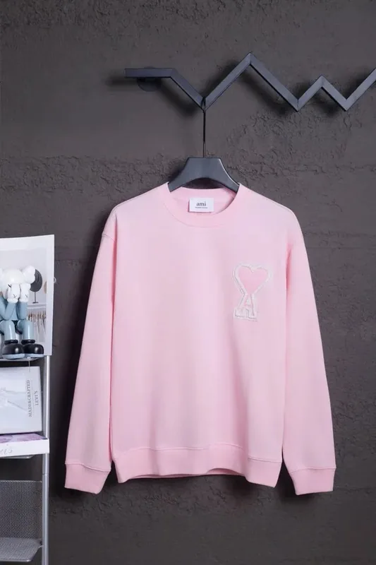 Ami Paris Pink Hoodie Women Ver.A