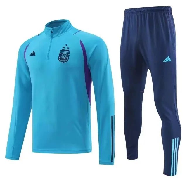 Argentina 2022 1 4 Zip Tracksuit 23 Blue