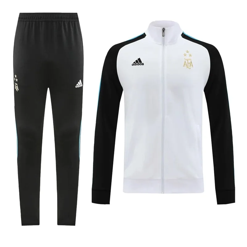 Argentina Jacket Tracksuit 2022 White Black Three Stars