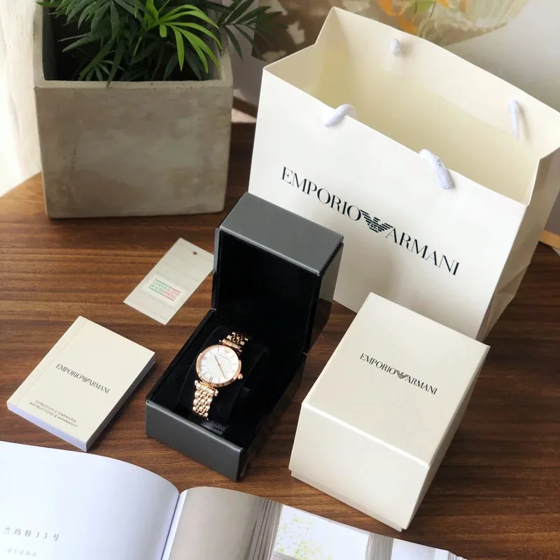 Armani AR11244 Rose Gold Quartz Ladies Watch 32mm Ver.B