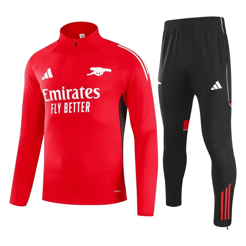 Arsenal 2025 1 4 Zip Tracksuit 26 Kids Red