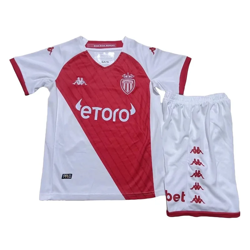 AS Monaco 22/23 Home Jersey - Kids