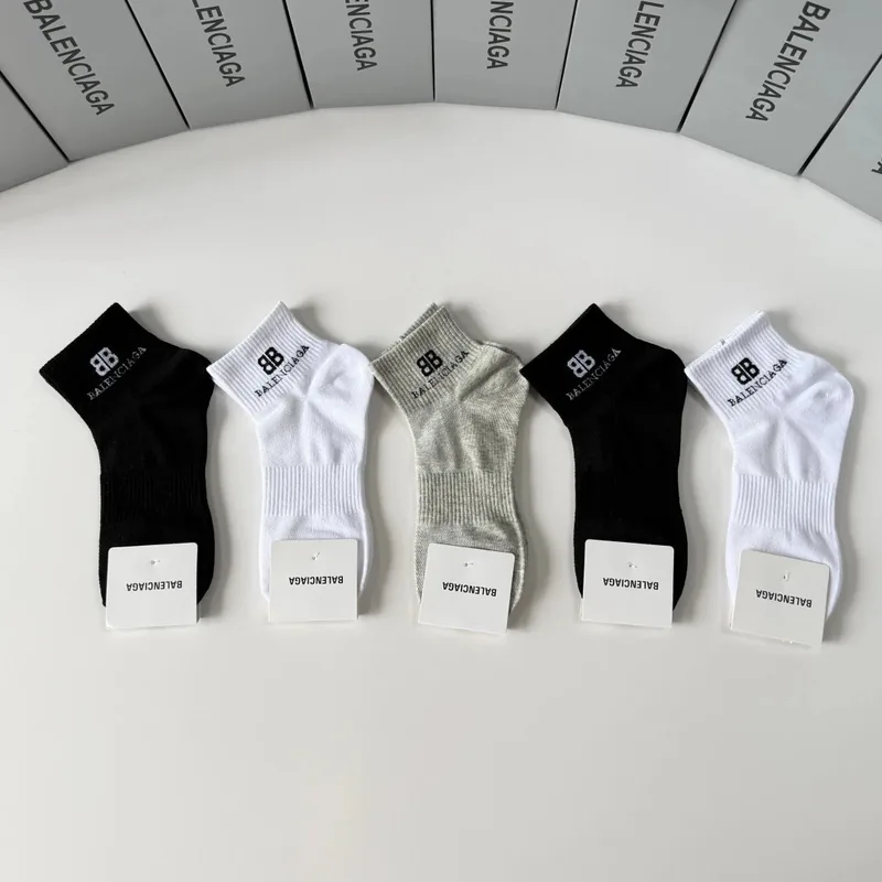Balenciaga Quarter Socks 5-Pair Box Ver.A