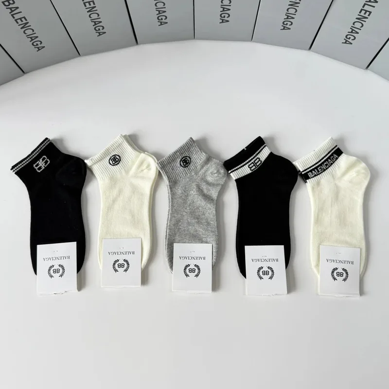 Balenciaga Quarter Socks 5-Pair Box Ver.B