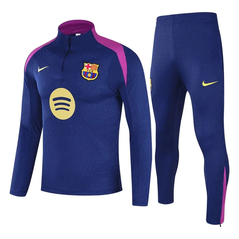 Barcelona 1 4 Zip Tracksuit 2025 26 Navy