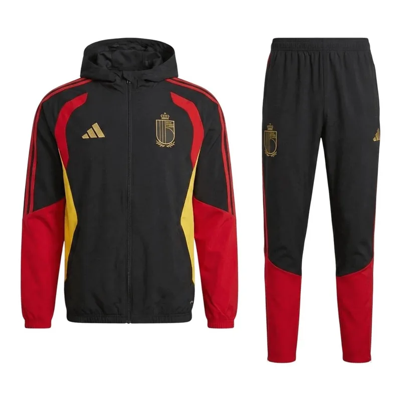 Belgium 2026 Hoodie Tracksuit Red Black