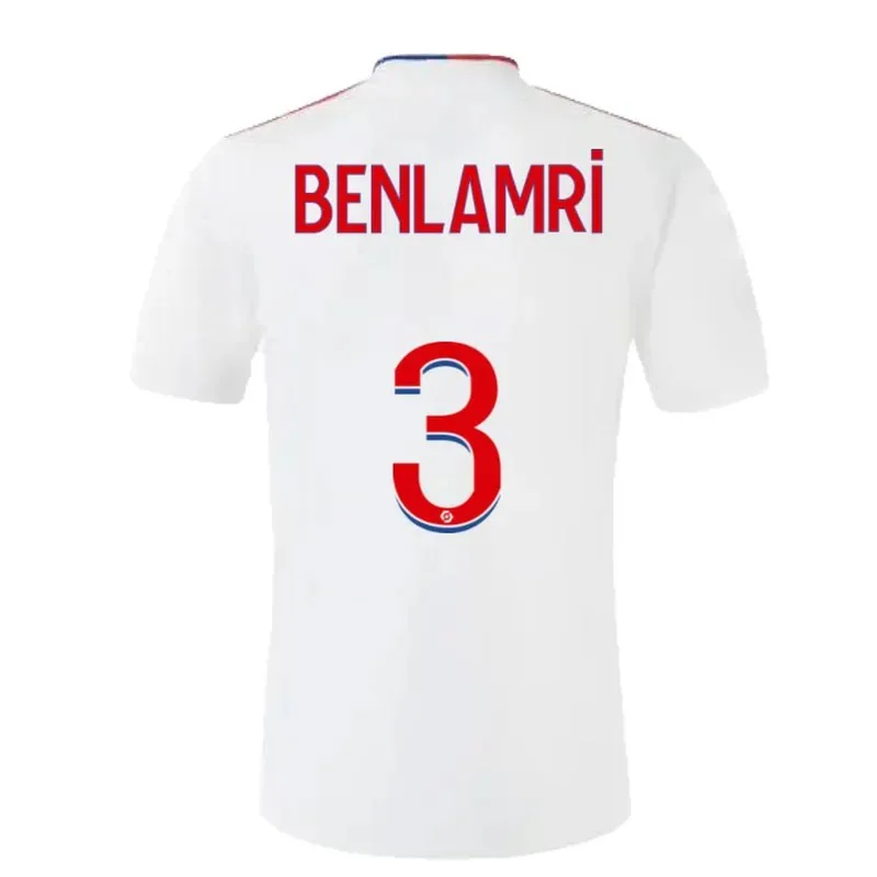 Lyon Benlamri 3 Olympique Lyonnais 21/22 Home Jersey