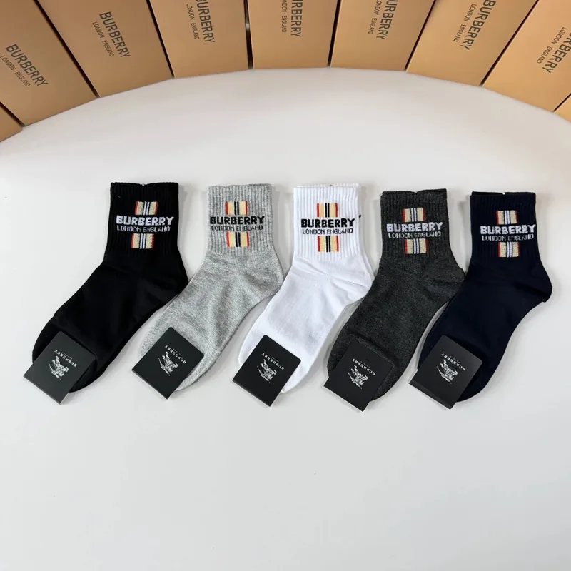 Burberry Classic Crew Socks 5-Pair Box