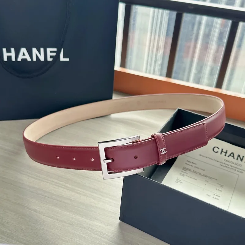 Chanel Leather Reversible Belt Ver.H