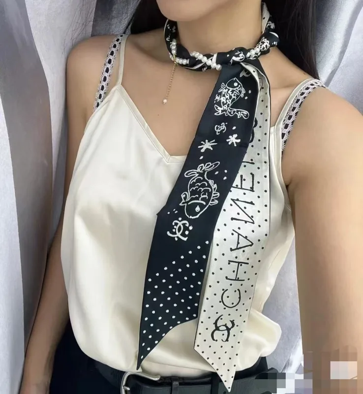 Chanel Silk Hair Ribbon Ver.H