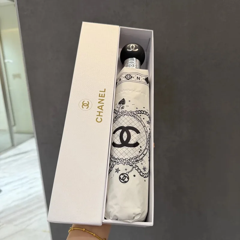 Chanel UV Protection Folding Umbrella Ver.B