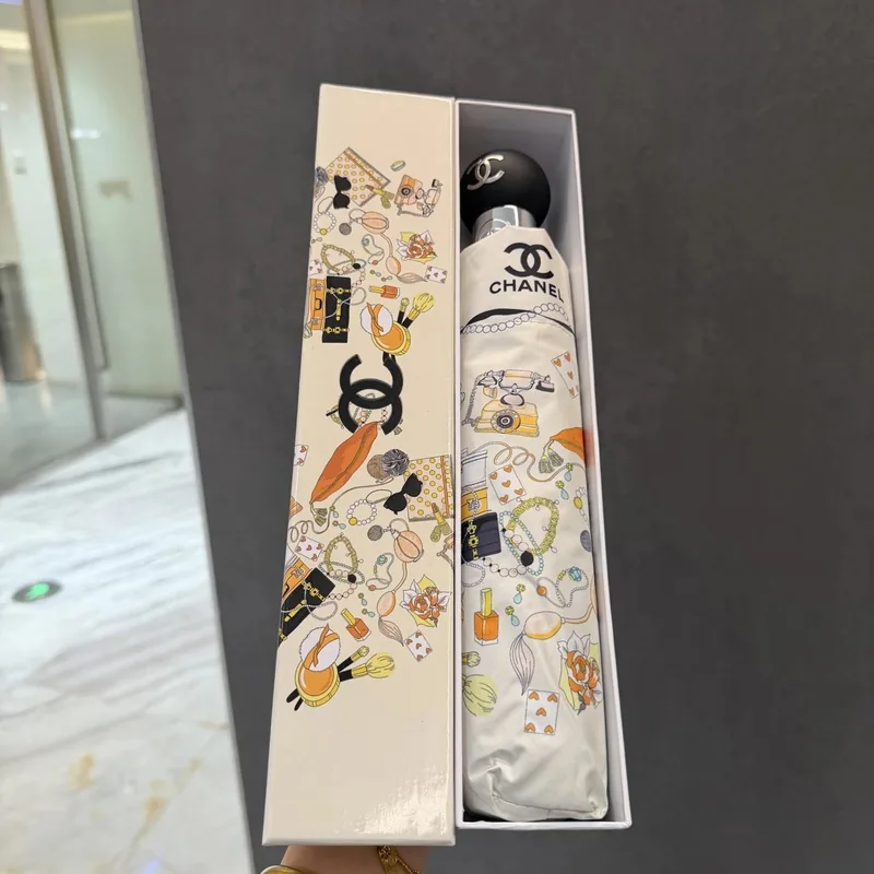 Chanel UV Protection Folding Umbrella Ver.C