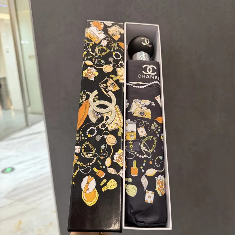 Chanel UV Protection Folding Umbrella Ver.D
