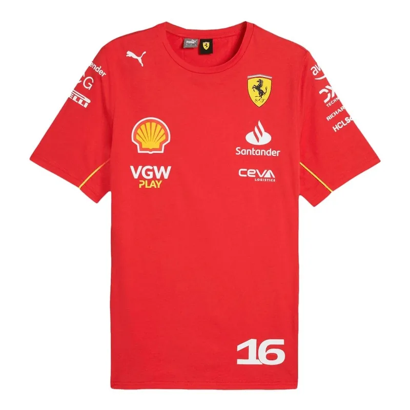 Charles Leclerc 16 Ferrari F1 Racing Team Shirt