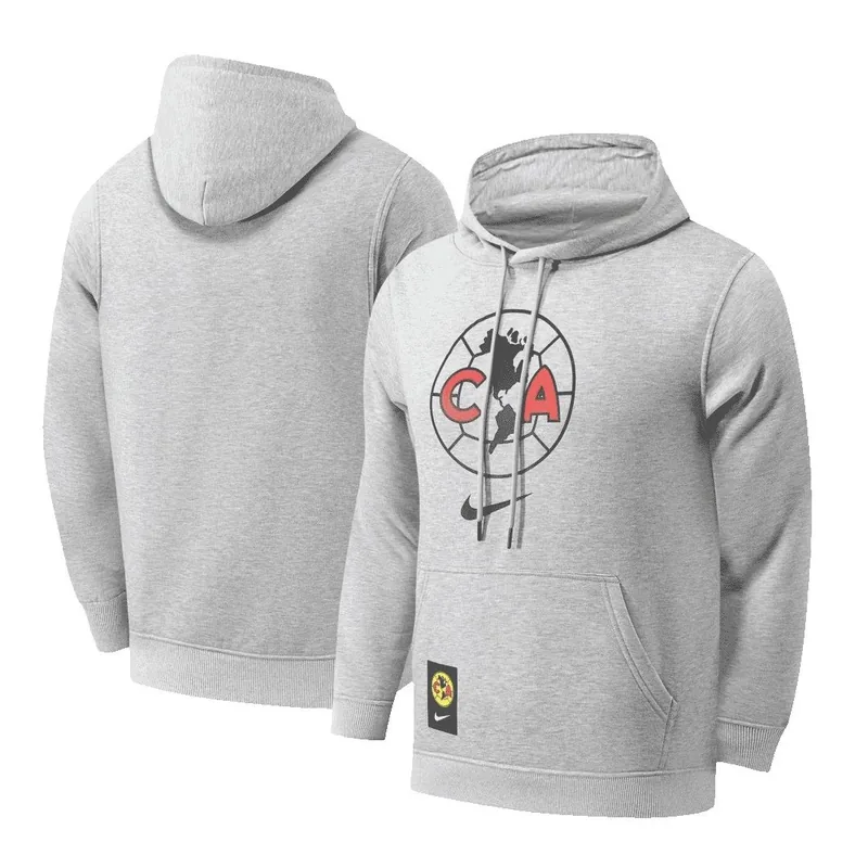 2023 Club America Sweater Hoodie 24 Gray