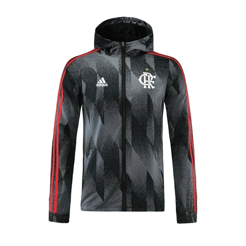 Flamengo 2021 CR Hoodie Windbreaker Jacket 22 Black