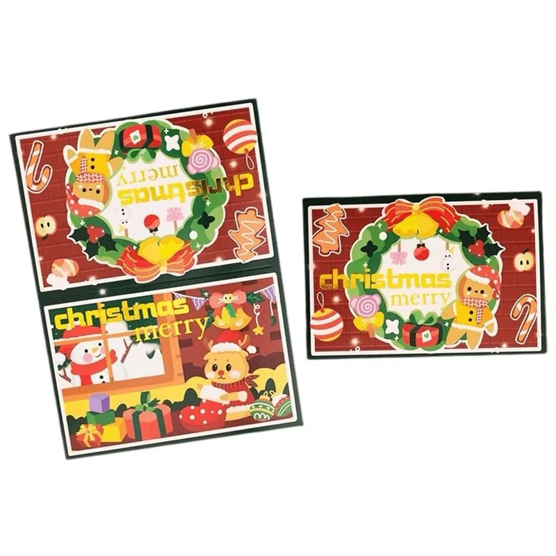 Custom Christmas Card Christmas Wreath Personalized Message Jersey