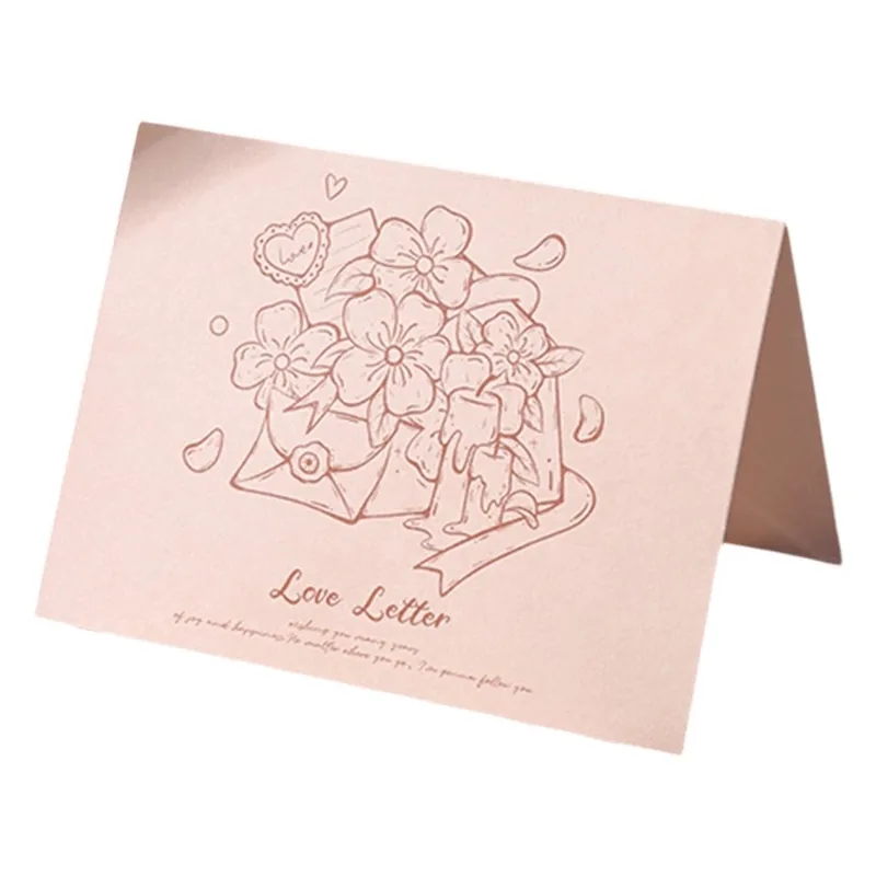 Custom Flowers Love Letter Anniversary Card Orange Jersey