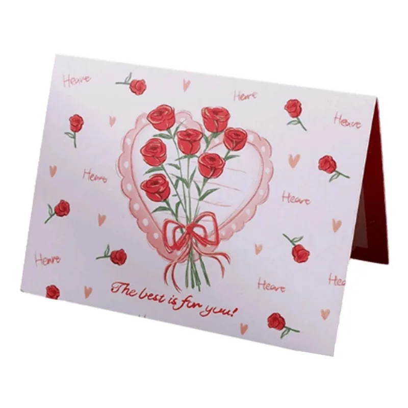 Custom Rose Heart Valentine s Day Card Red Jersey