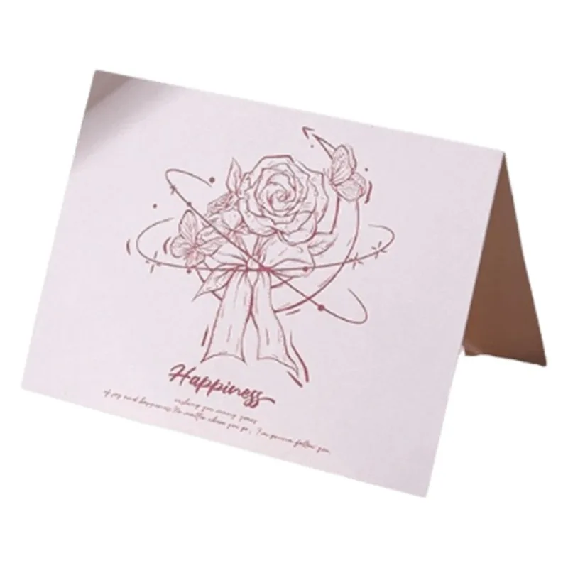 Custom Rose Moon Happiness Anniversary Card Pink Jersey