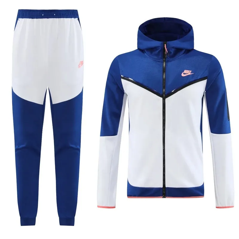 Customize Hoodie Training Kit Jacket Pants Blue White
