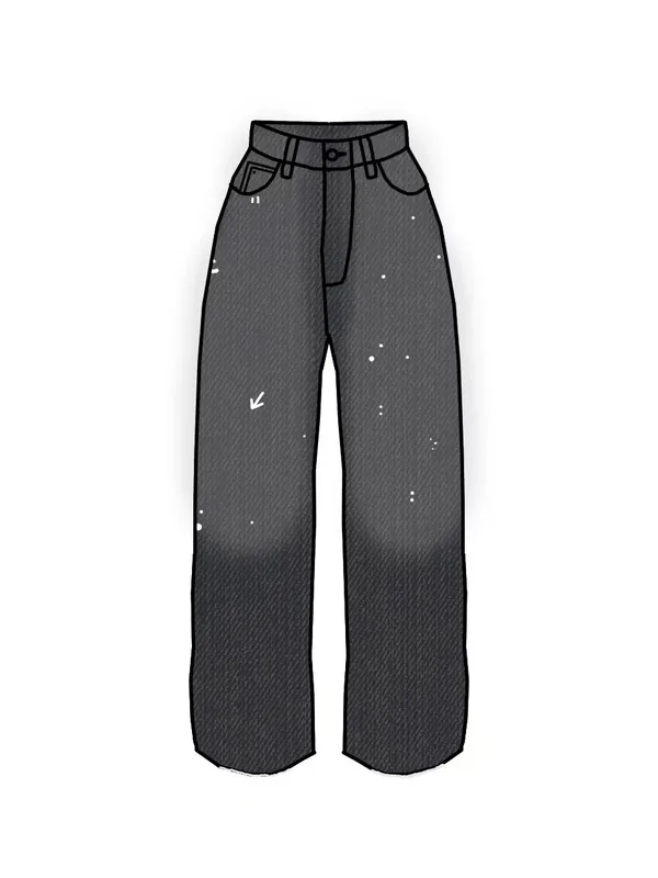 Denim Tears Galaxy Print Wide-Leg Jeans