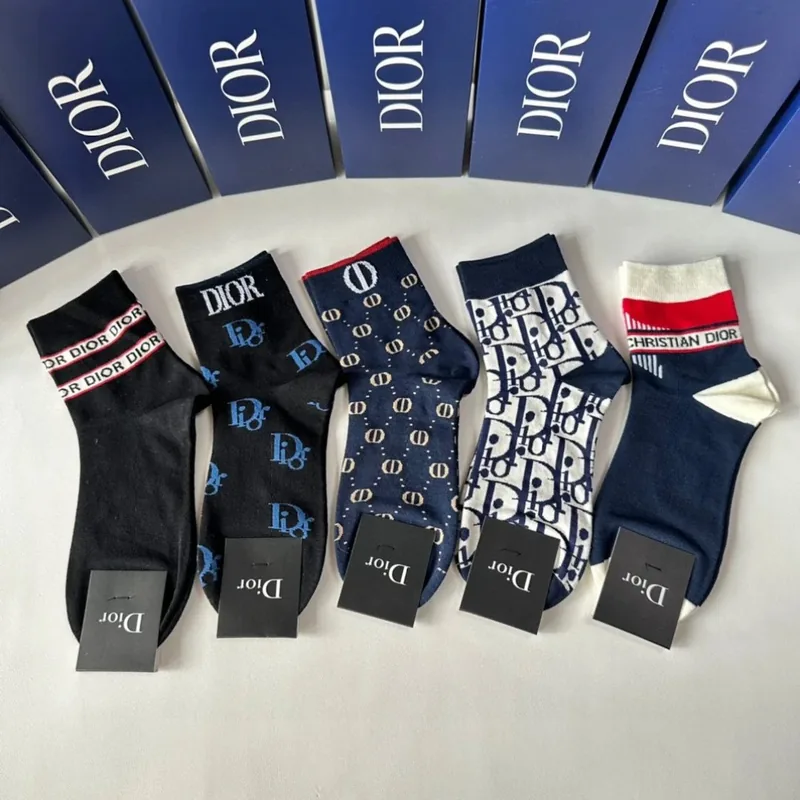 Dior Classic Crew Socks 5-Pair Box