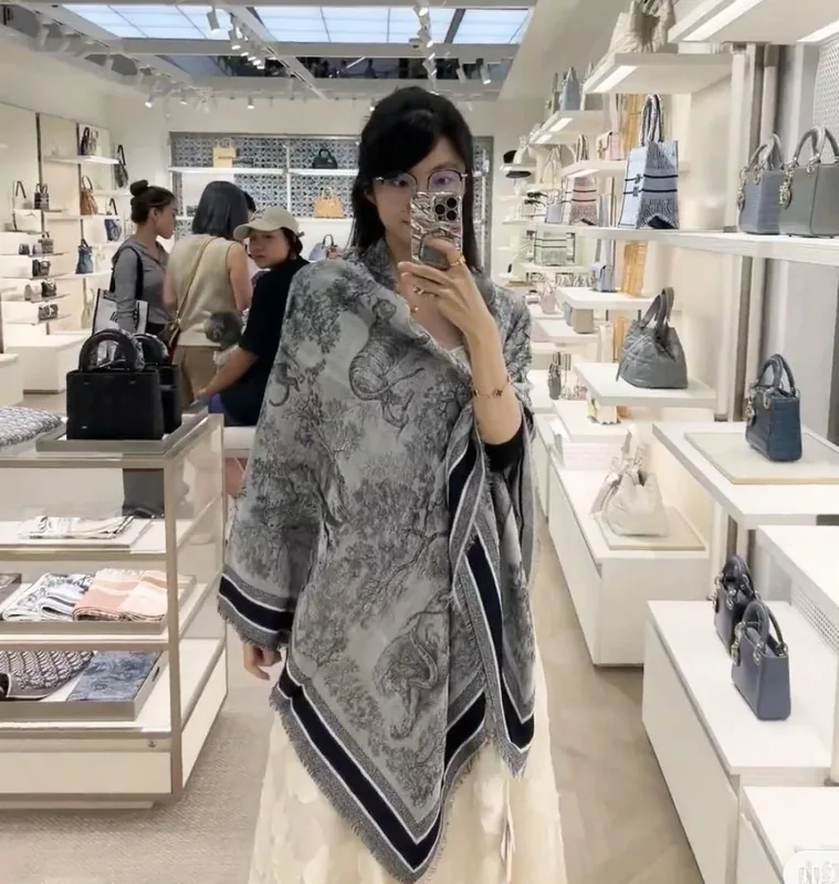 Dior Wool Silk Shawl Ver.A