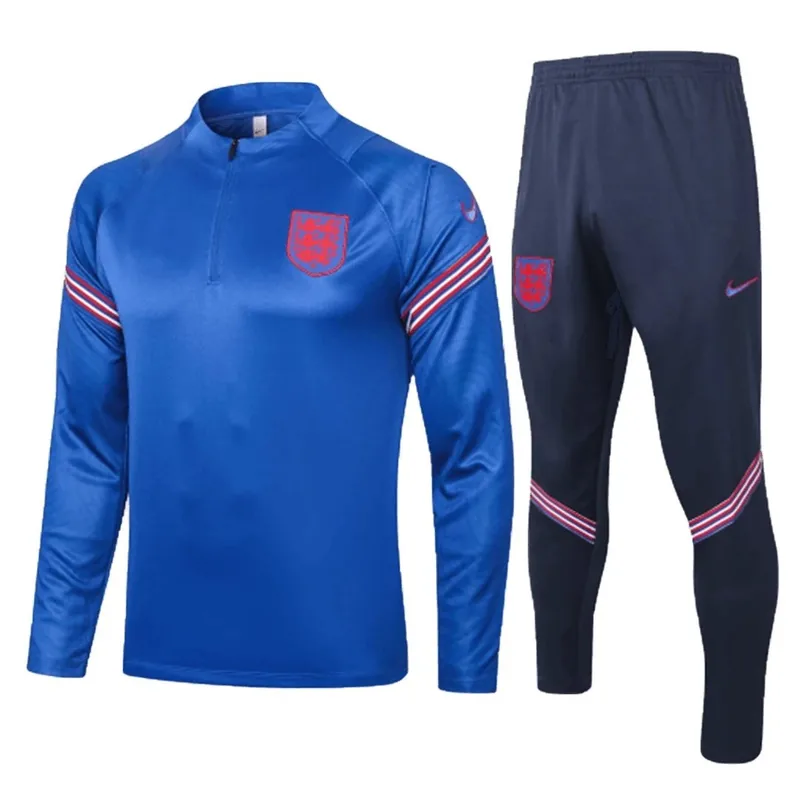 England 2020 1 4 Zip Tracksuit Blue