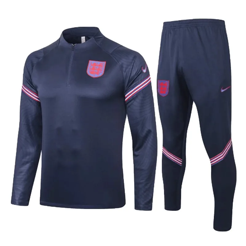 England 2020 1 4 Zip Tracksuit Navy