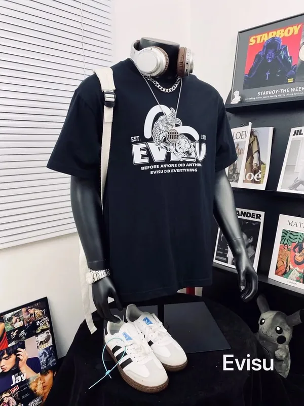 Evisu Black T-Shirt Women Ver.L