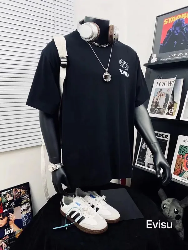 Evisu Black T-Shirt Women Ver.M