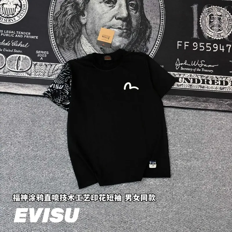 Evisu Black T-Shirt Women Ver.O